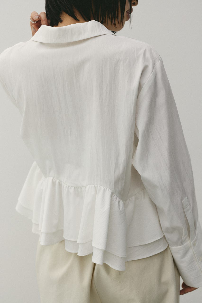 ヘムフリルシャツ WHT FREE