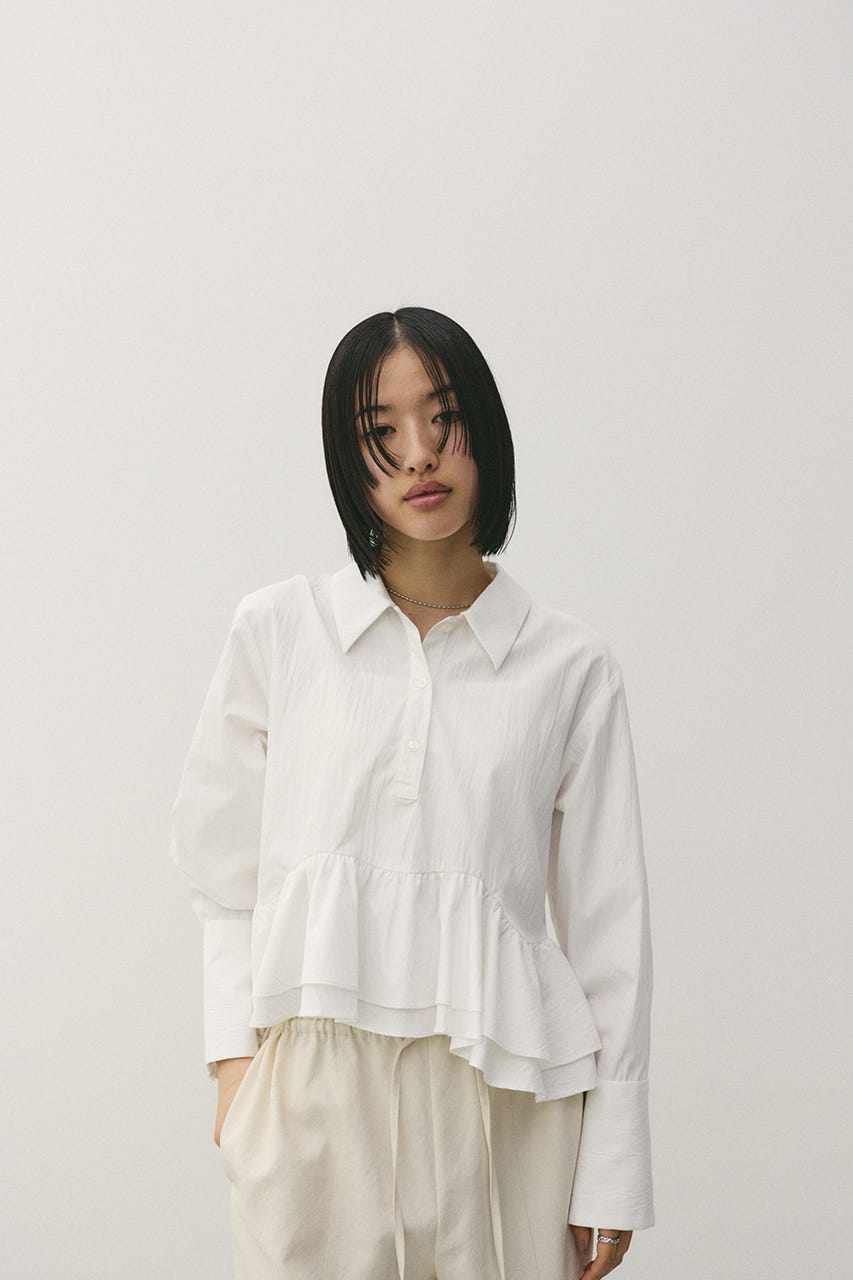 ヘムフリルシャツ WHT FREE