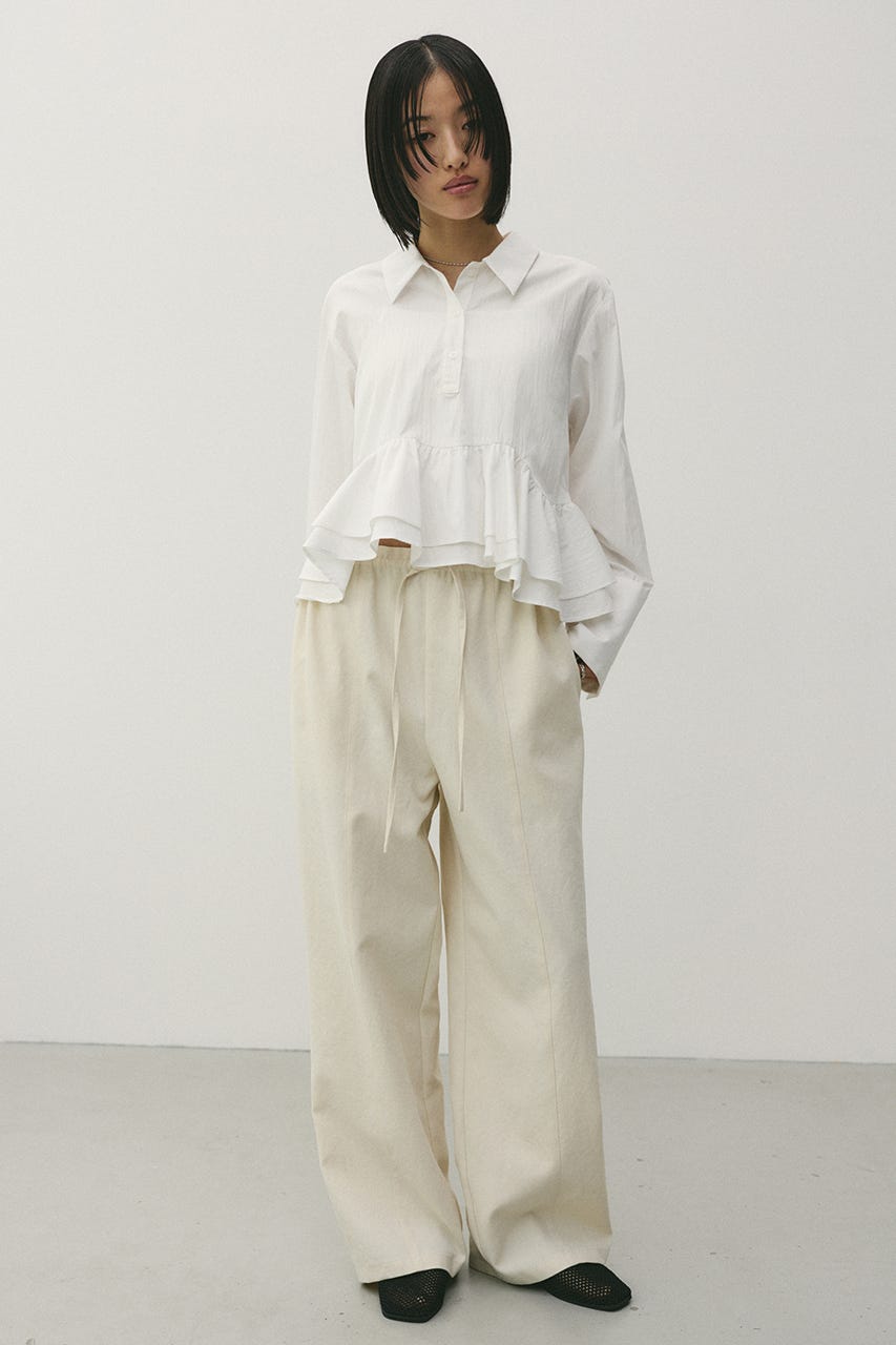 ヘムフリルシャツ WHT FREE