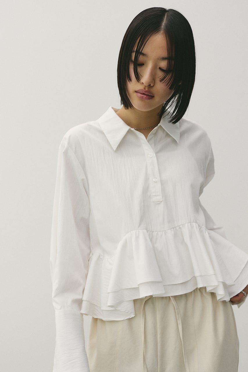 ヘムフリルシャツ WHT FREE