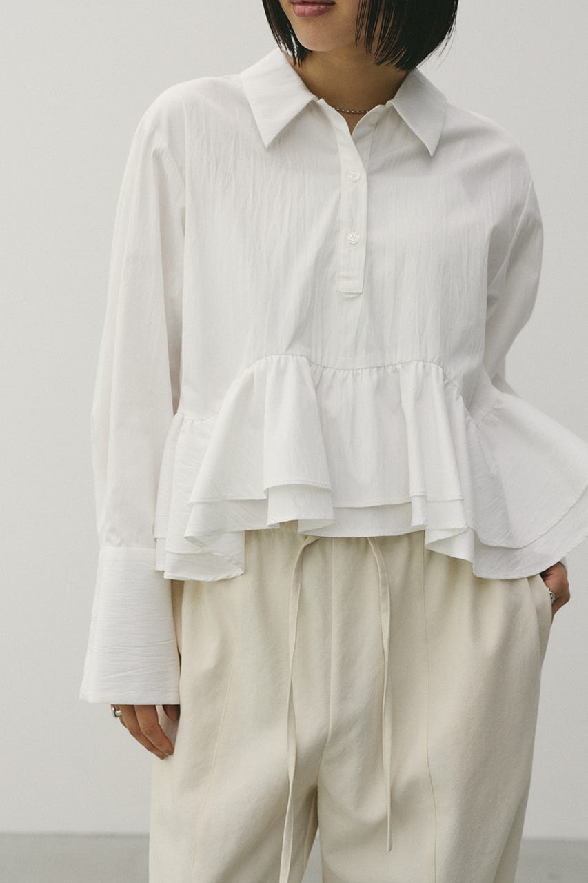 ヘムフリルシャツ WHT FREE