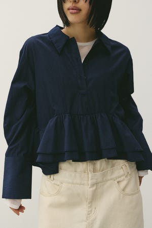 ヘムフリルシャツ