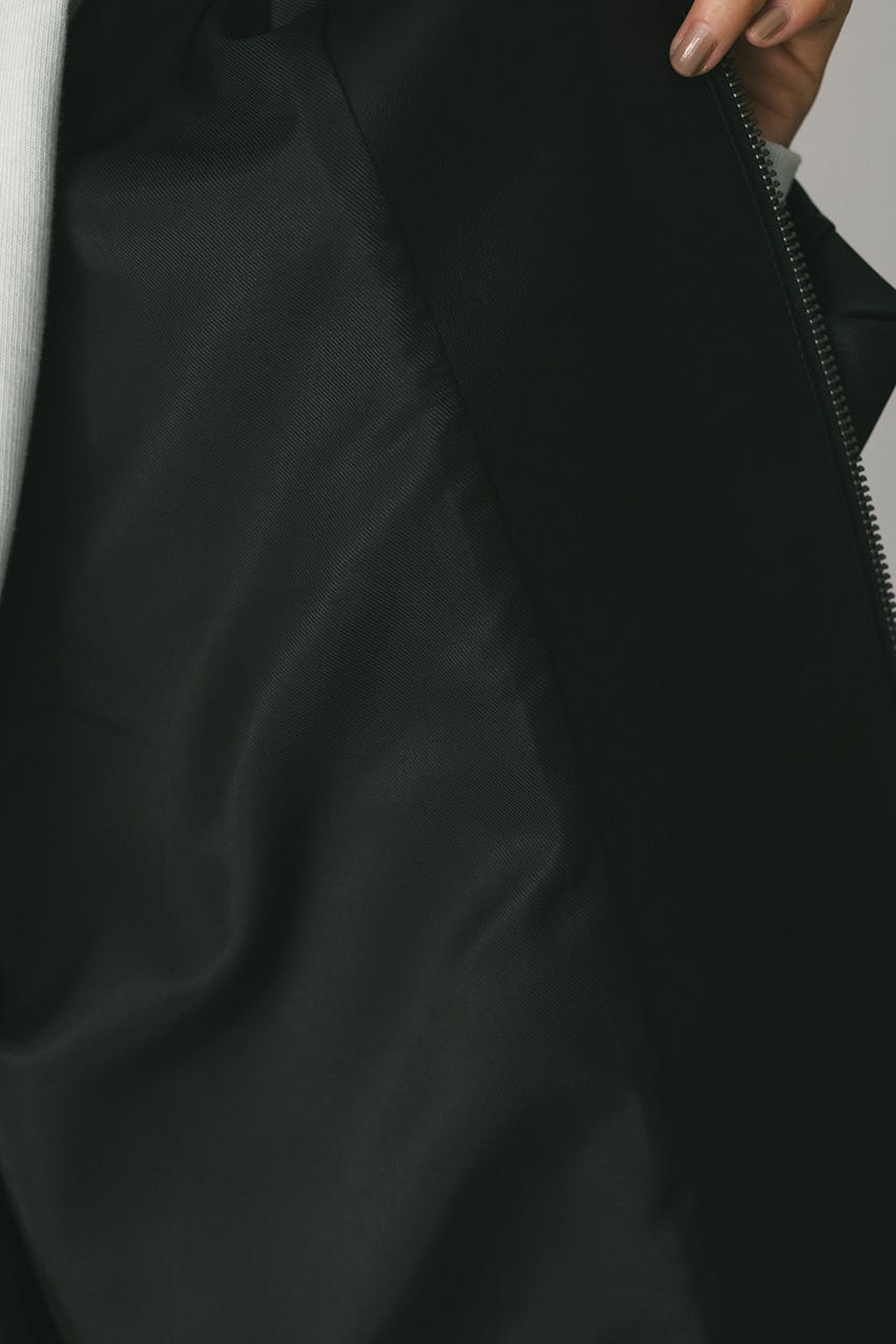 フェイクレザージャケット BLK FREE