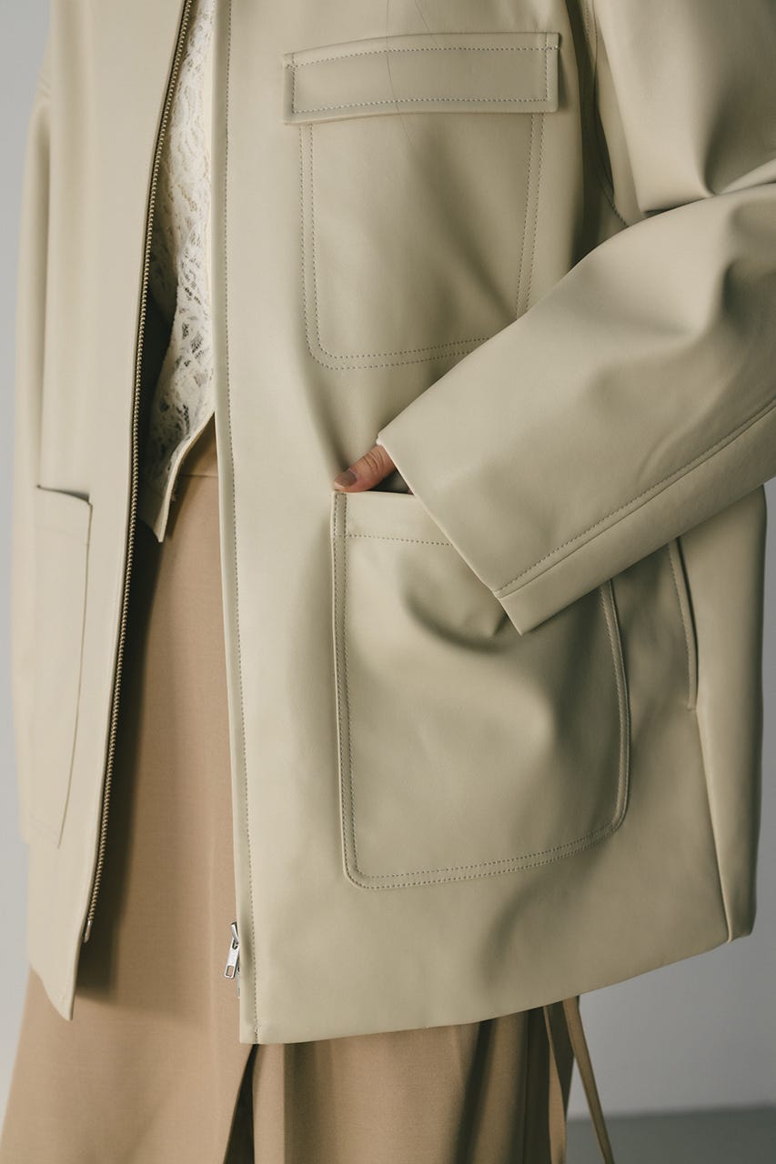 フェイクレザージャケット IVOY FREE