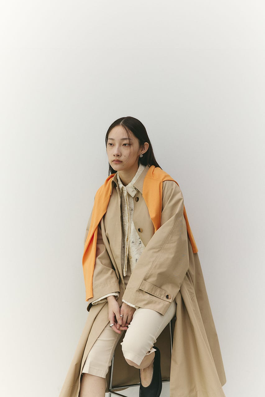 テントライントレンチコート BEG FREE