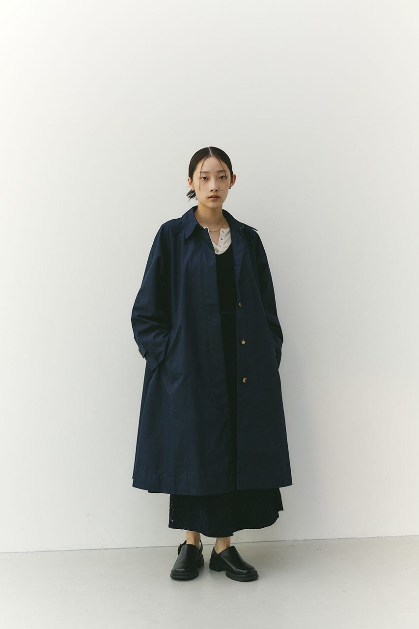 テントライントレンチコート NVY FREE