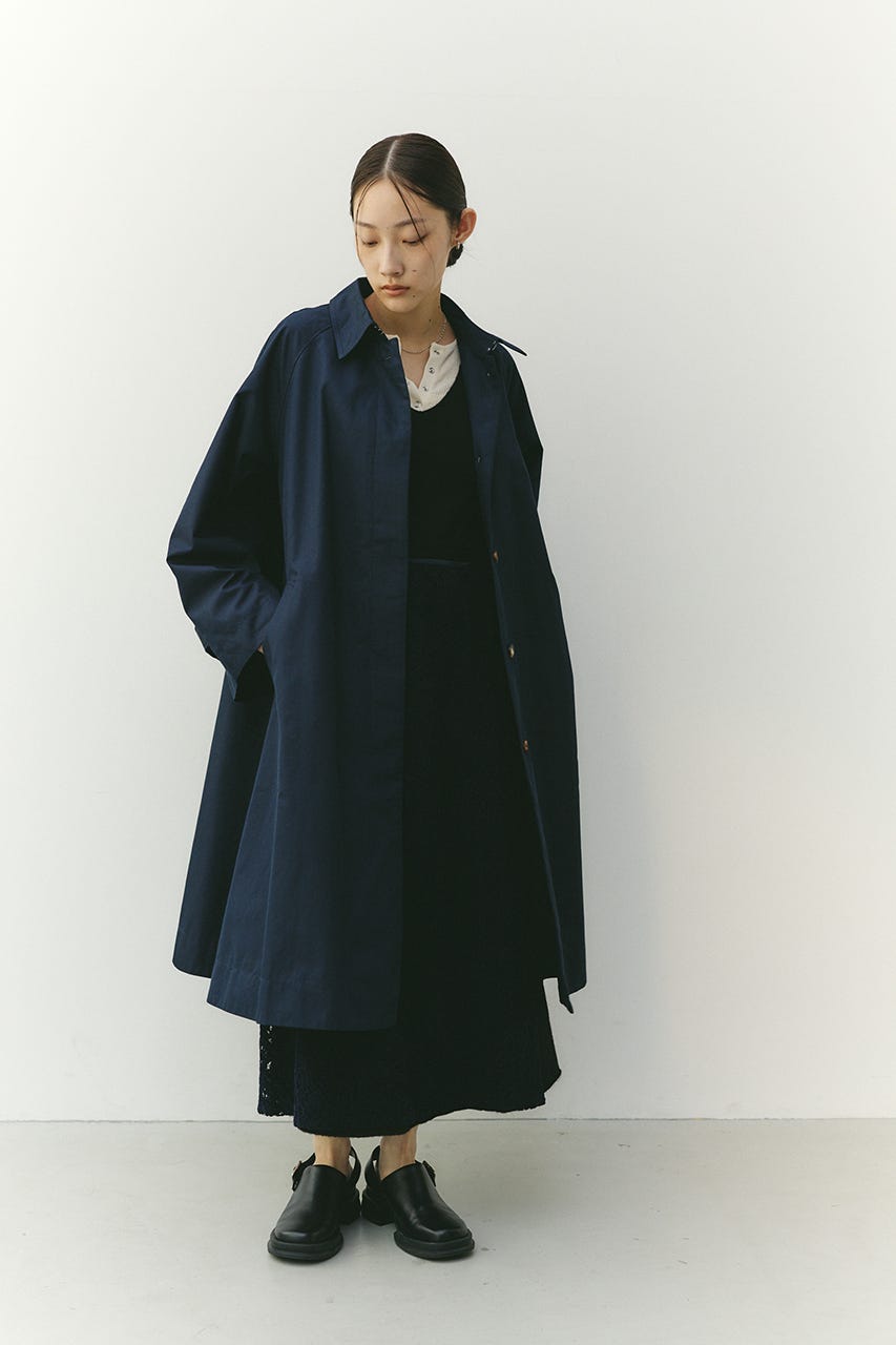 テントライントレンチコート NVY FREE