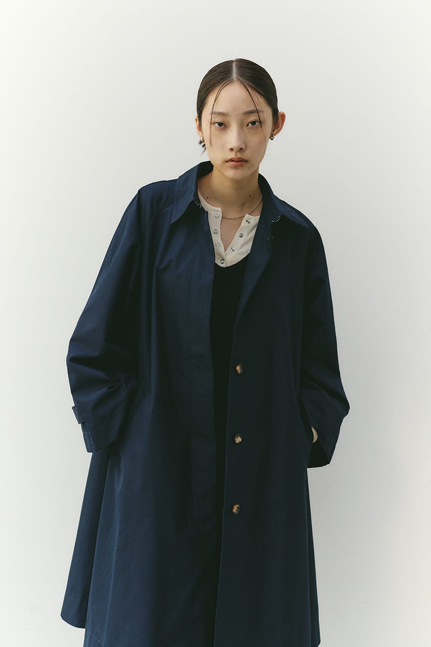 テントライントレンチコート NVY FREE