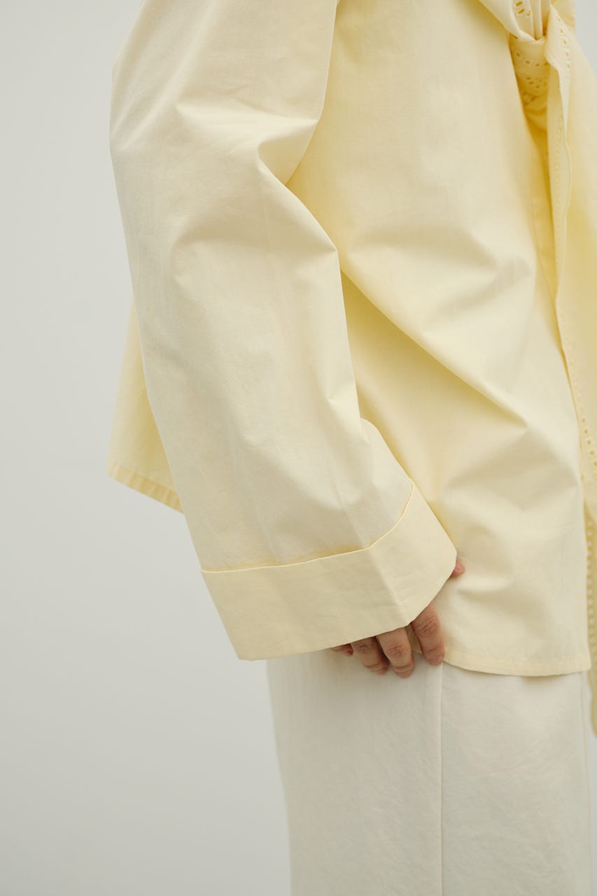 カットワークカラーブラウス L/YEL FREE