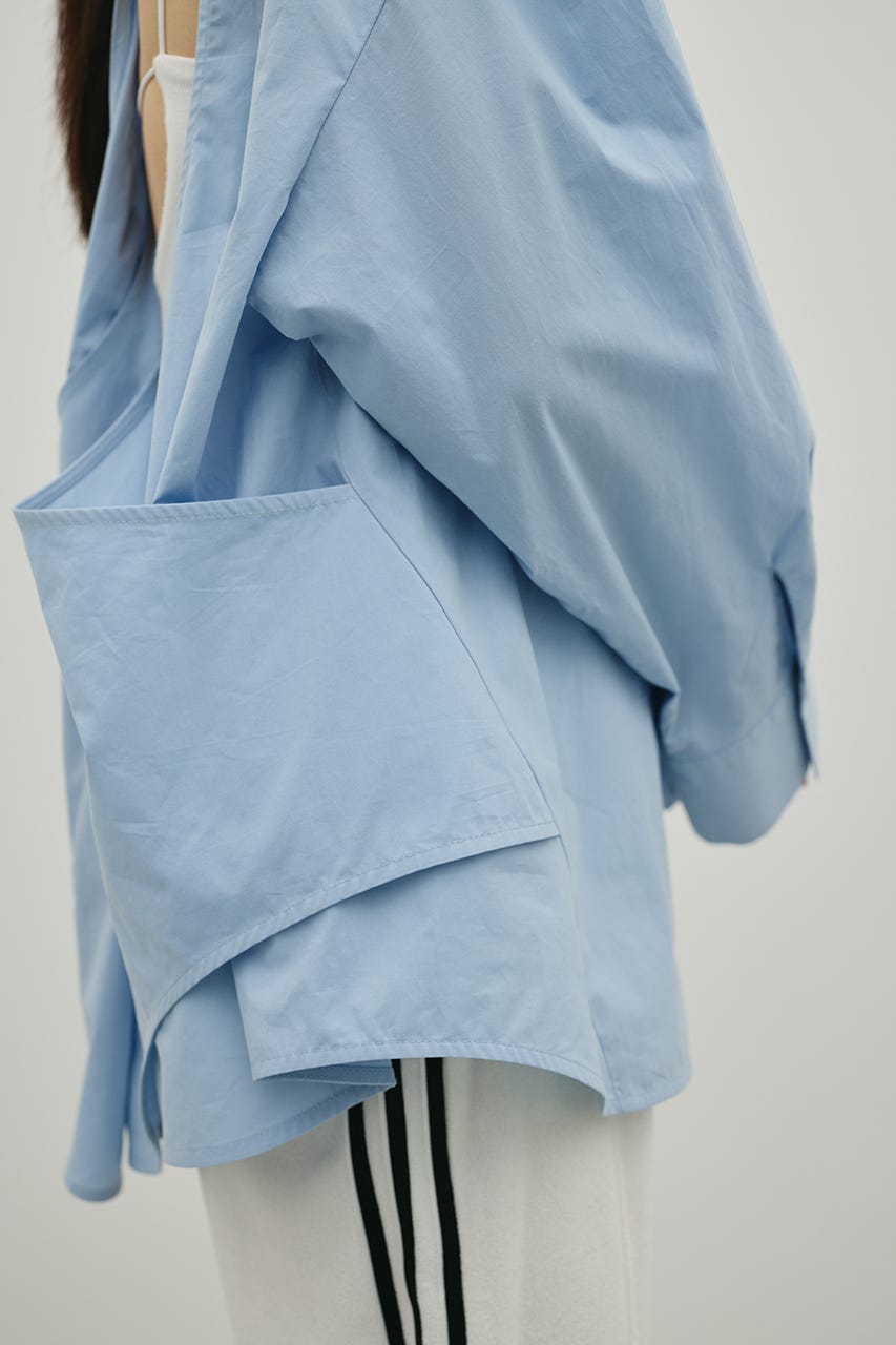 バックオープンデザインシャツ SAX FREE