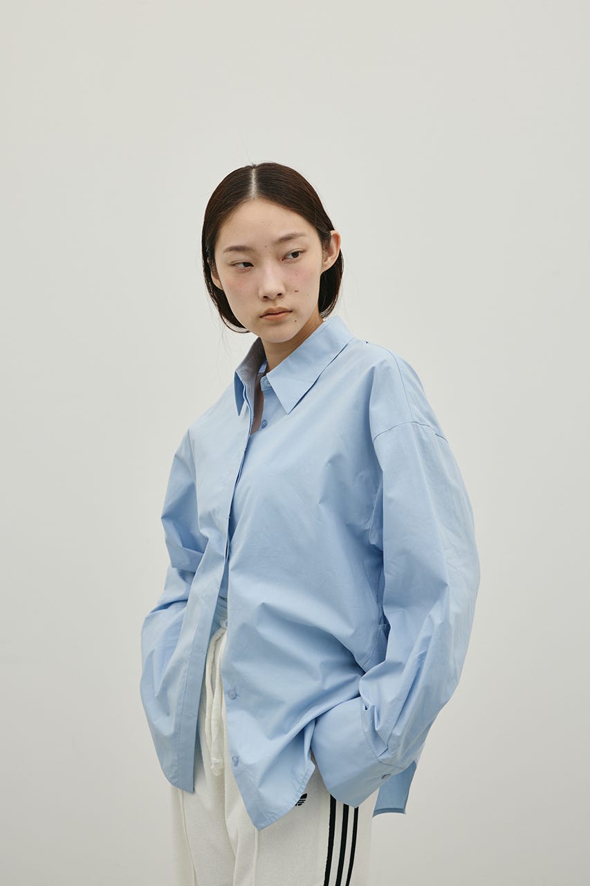 バックオープンデザインシャツ SAX FREE