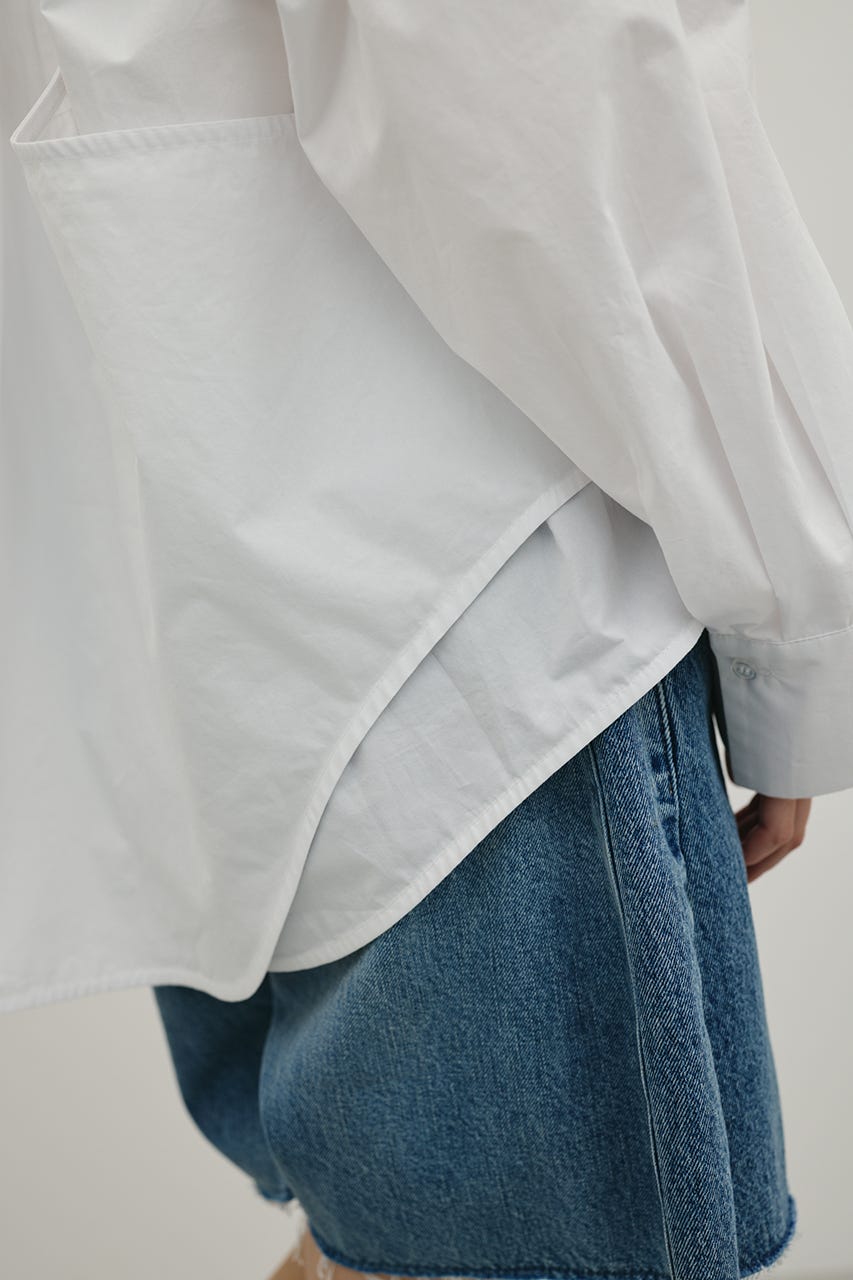 バックオープンデザインシャツ WHT FREE
