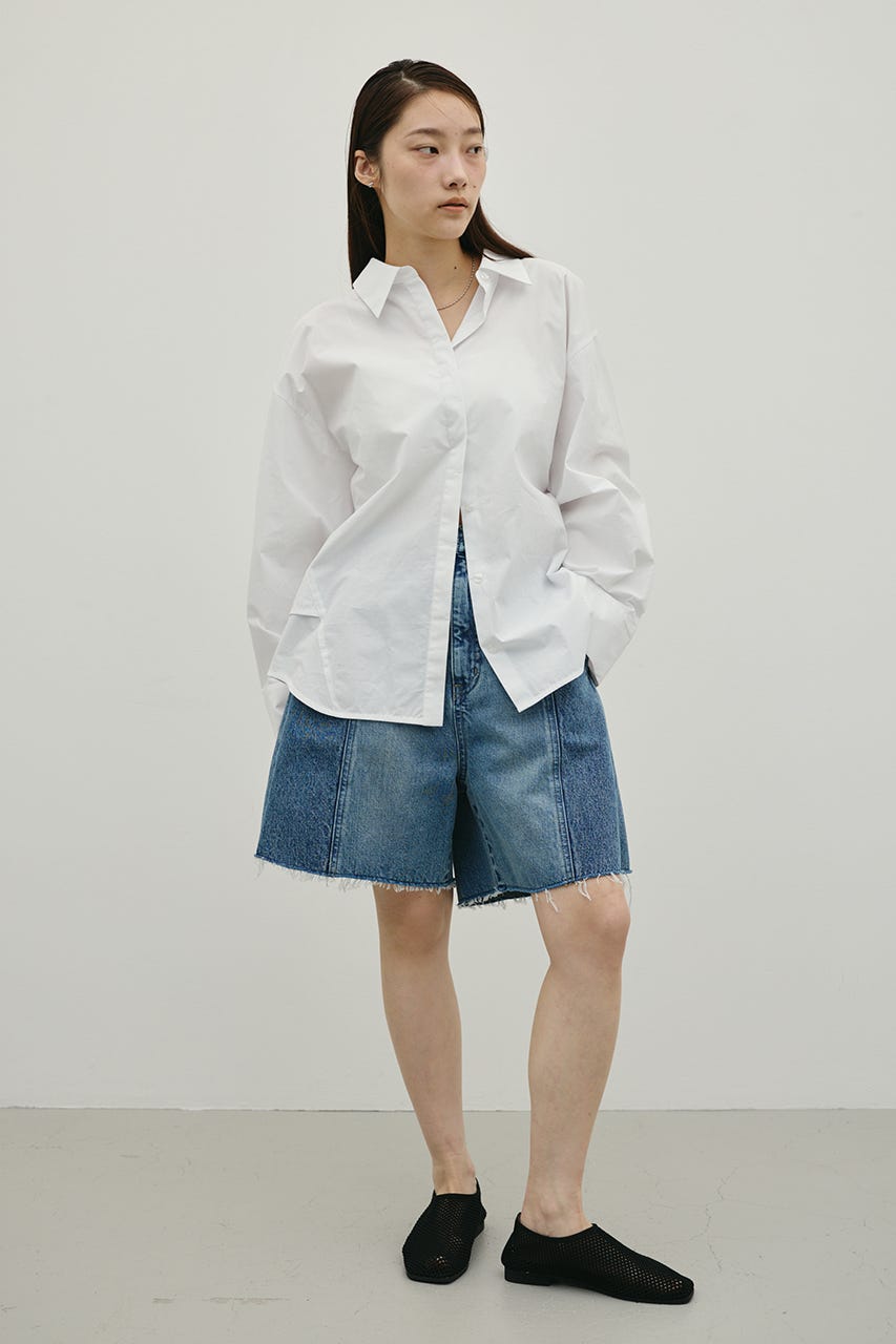 バックオープンデザインシャツ WHT FREE