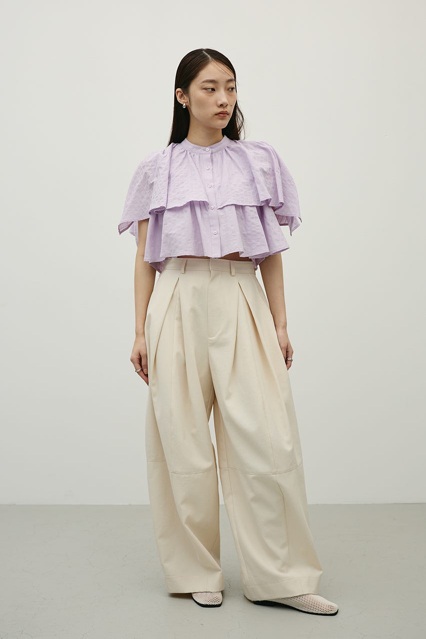 ティアードフリルシャツ PUR FREE