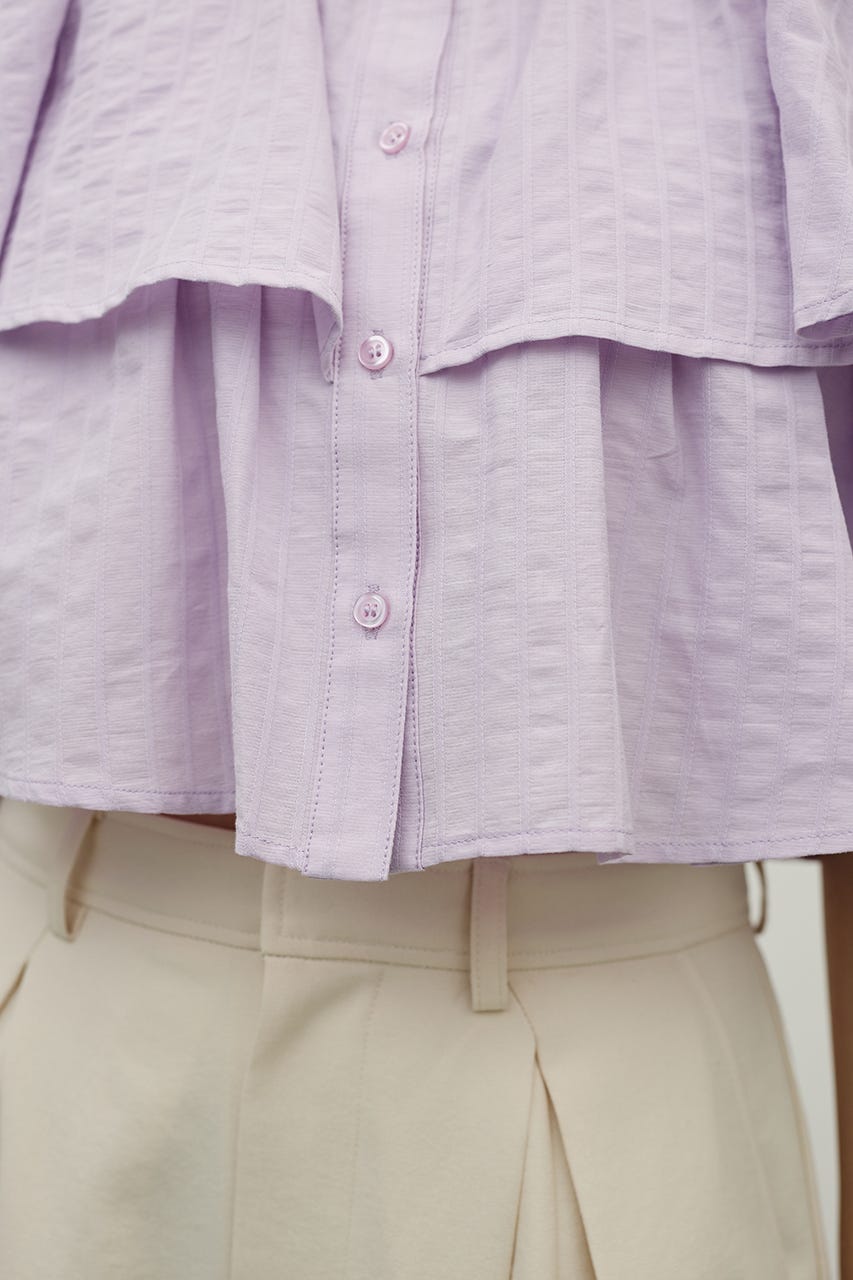 ティアードフリルシャツ PUR FREE