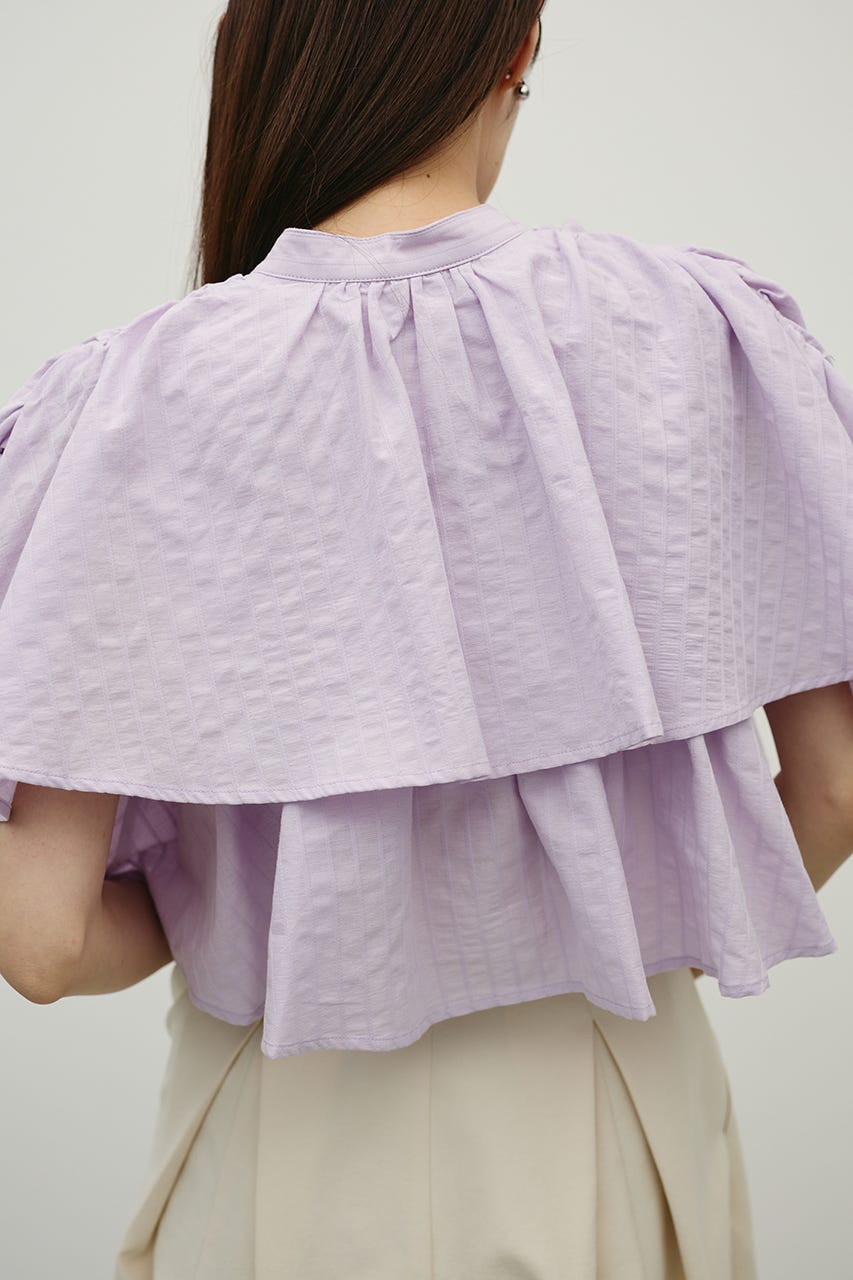 ティアードフリルシャツ PUR FREE