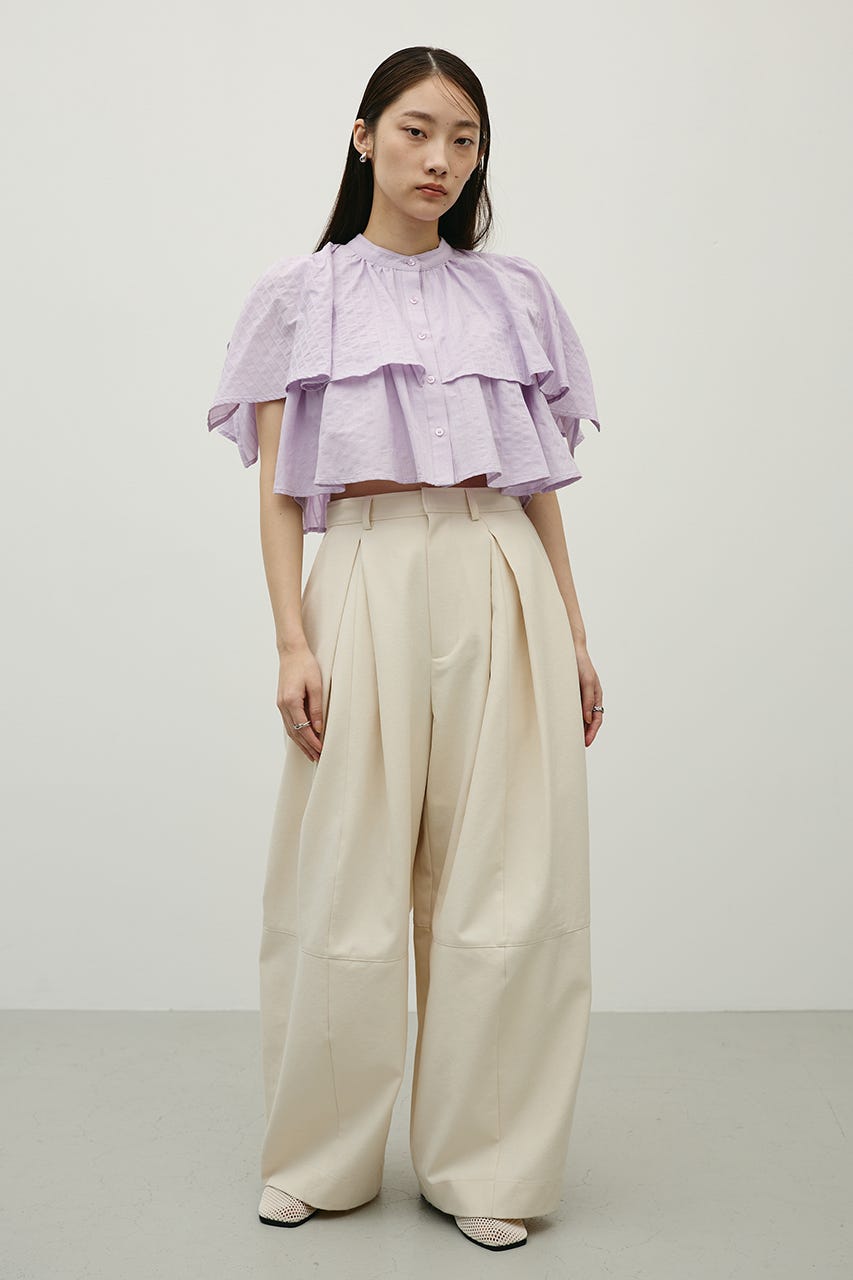 ティアードフリルシャツ PUR FREE