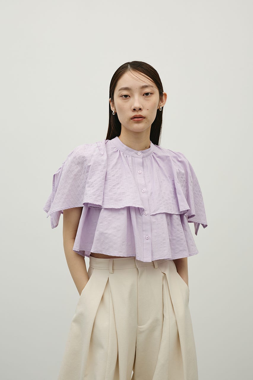 ティアードフリルシャツ PUR FREE