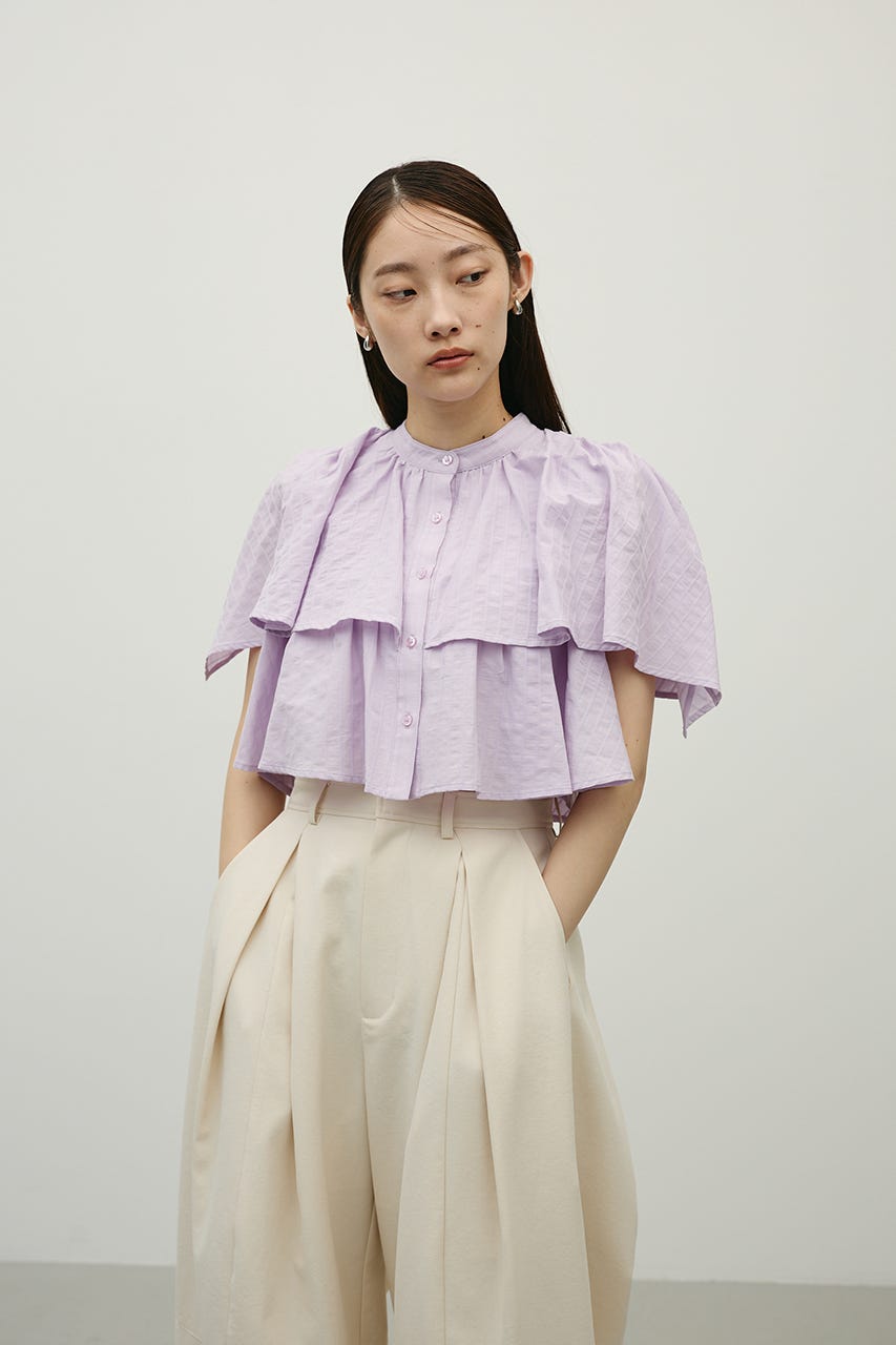 ティアードフリルシャツ PUR FREE