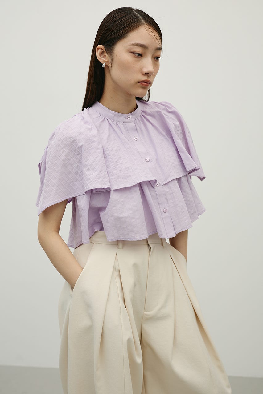 ティアードフリルシャツ PUR FREE