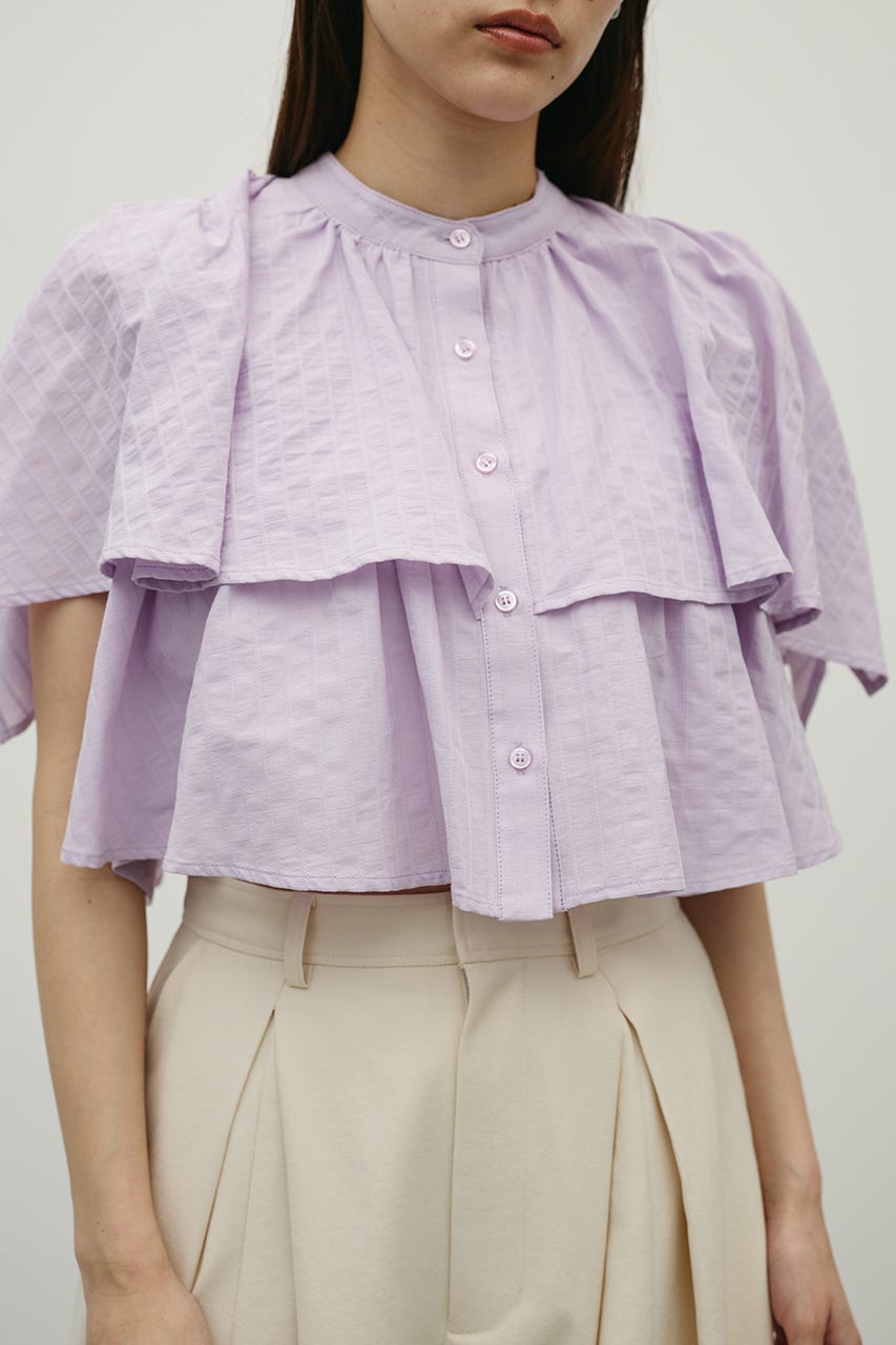 ティアードフリルシャツ PUR FREE