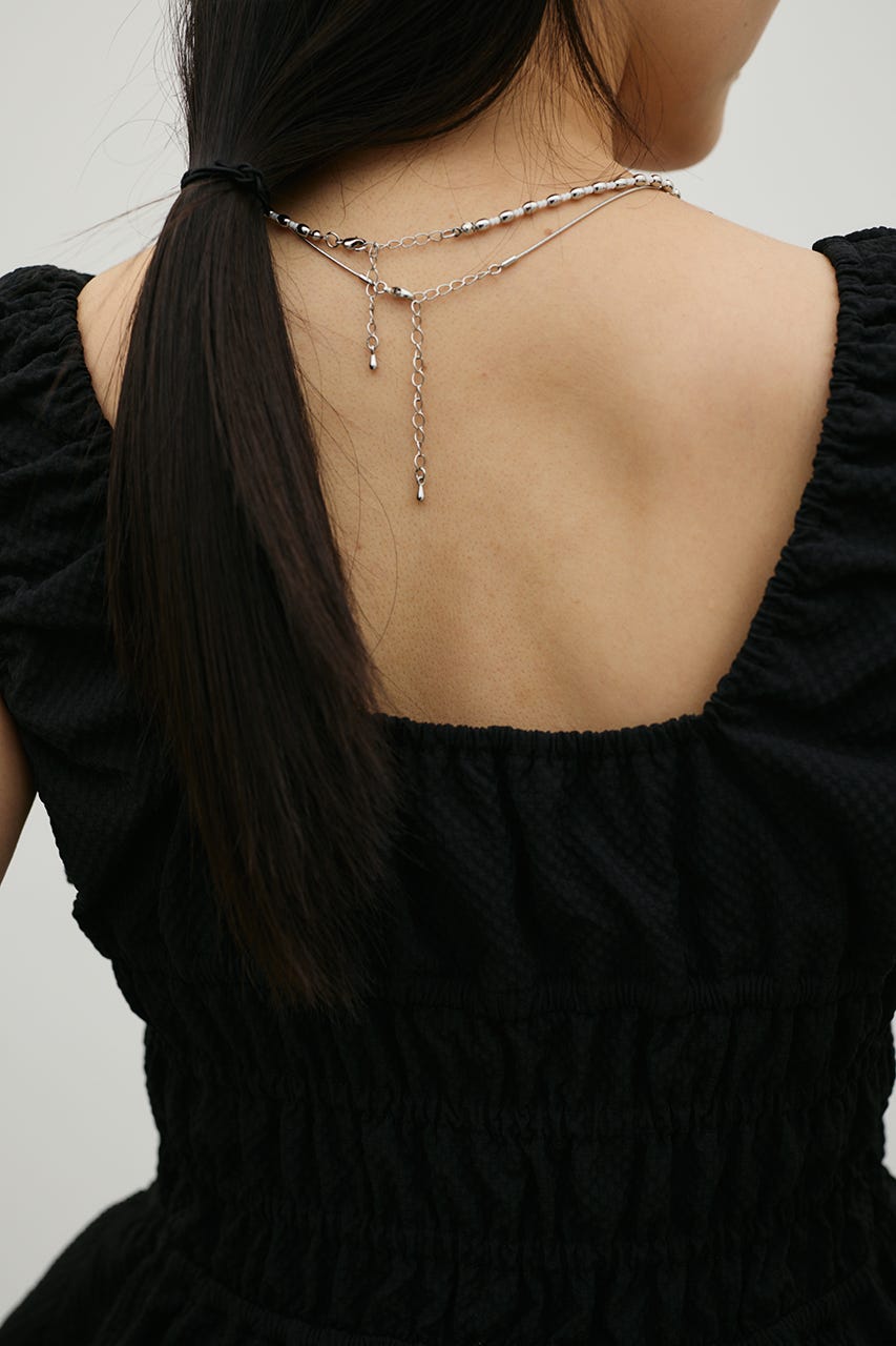 ギャザーペプラムキャミ BLK FREE