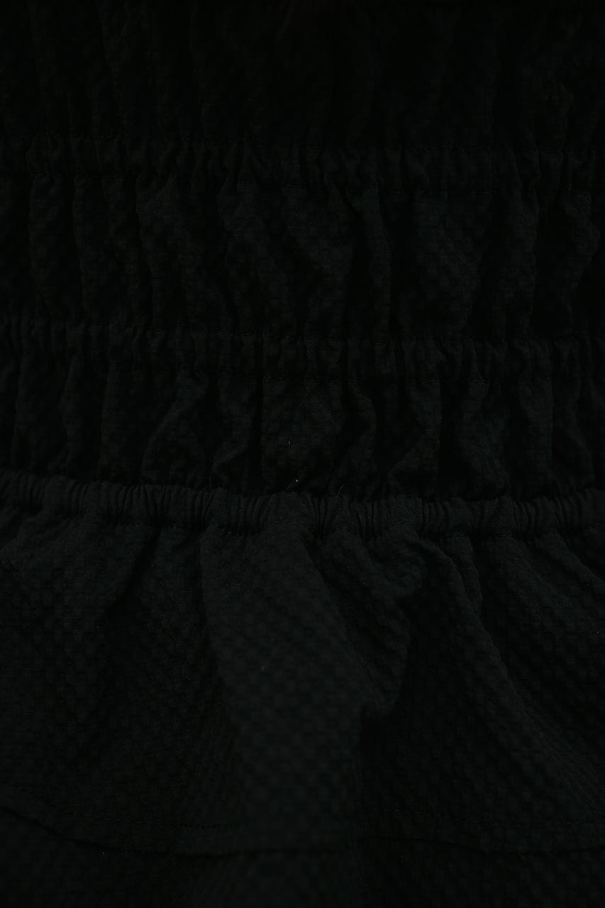 ギャザーペプラムキャミ BLK FREE