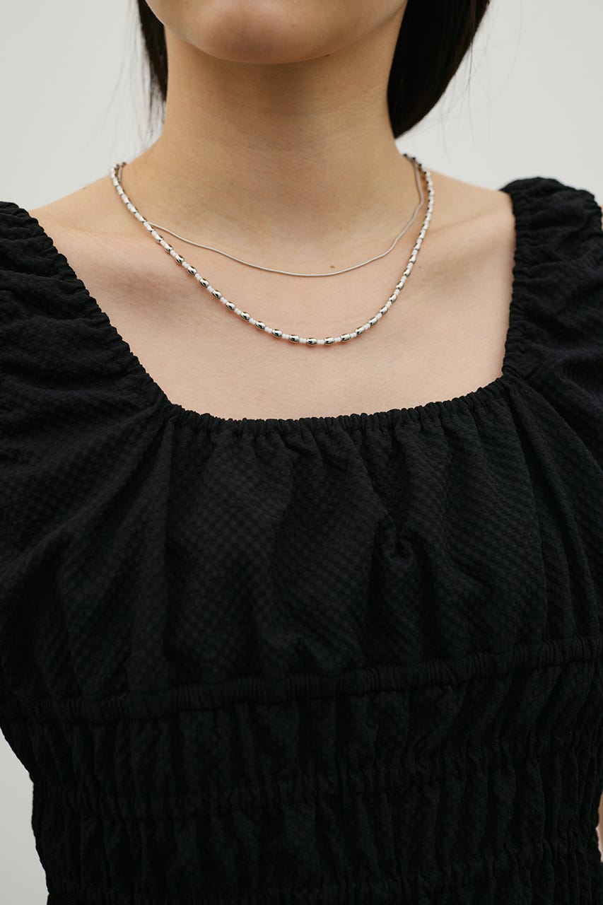 ギャザーペプラムキャミ BLK FREE