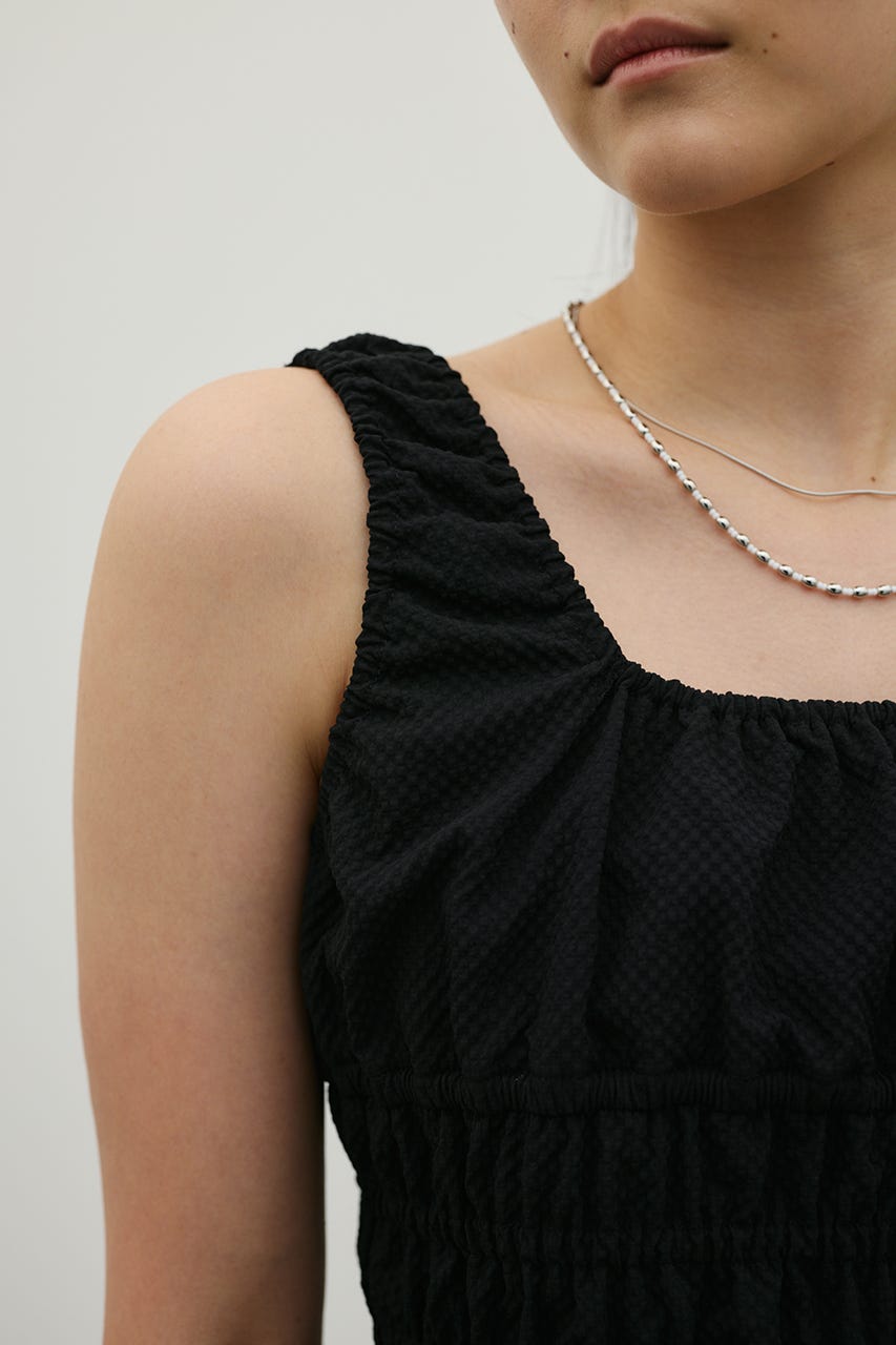 ギャザーペプラムキャミ BLK FREE