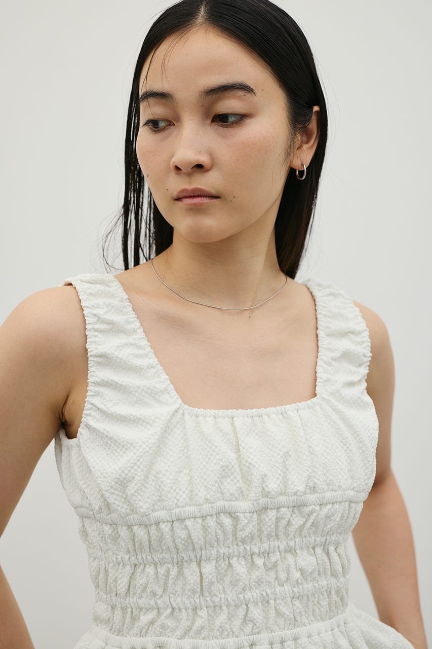 ギャザーペプラムキャミ WHT FREE