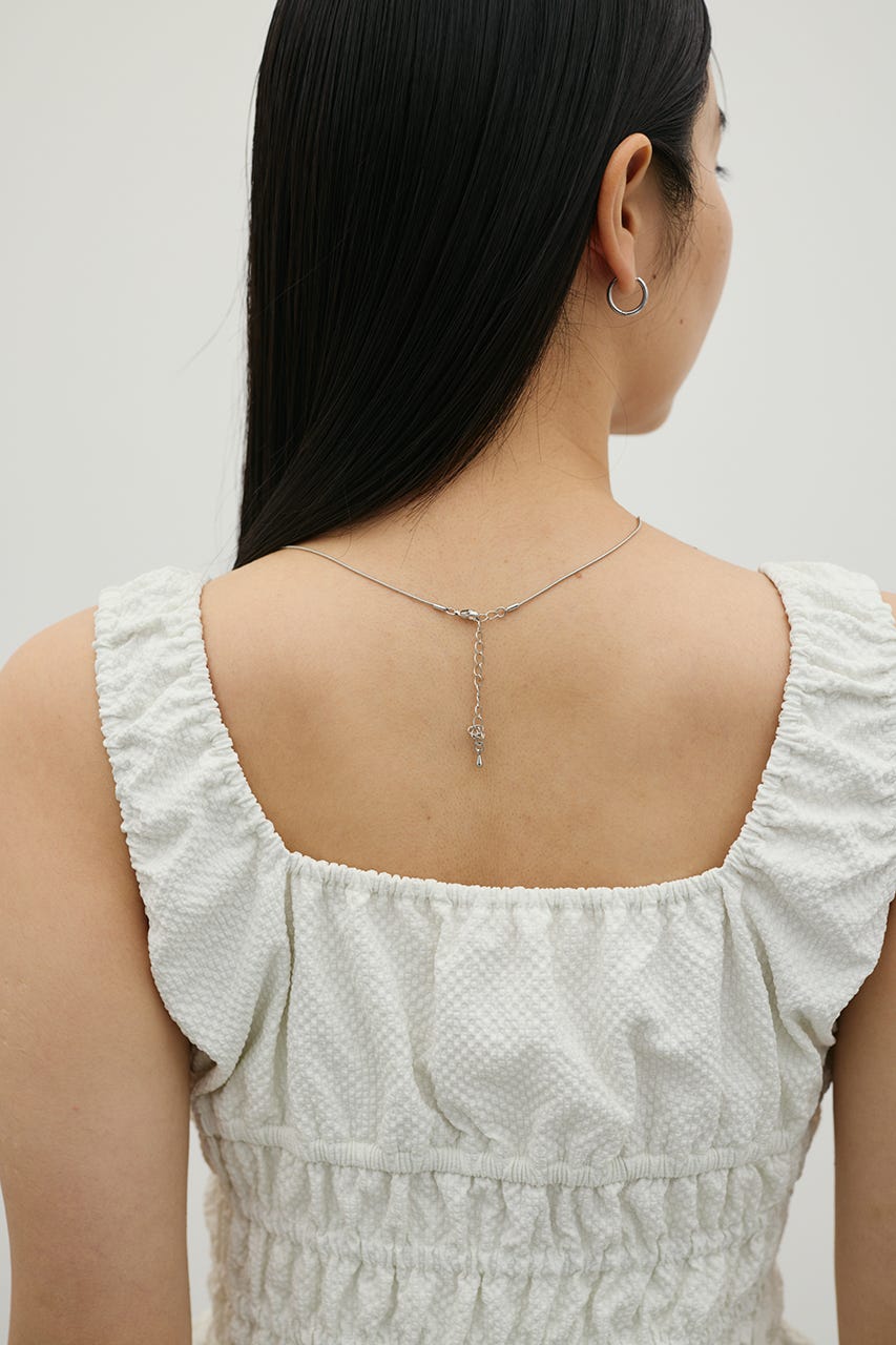 ギャザーペプラムキャミ WHT FREE