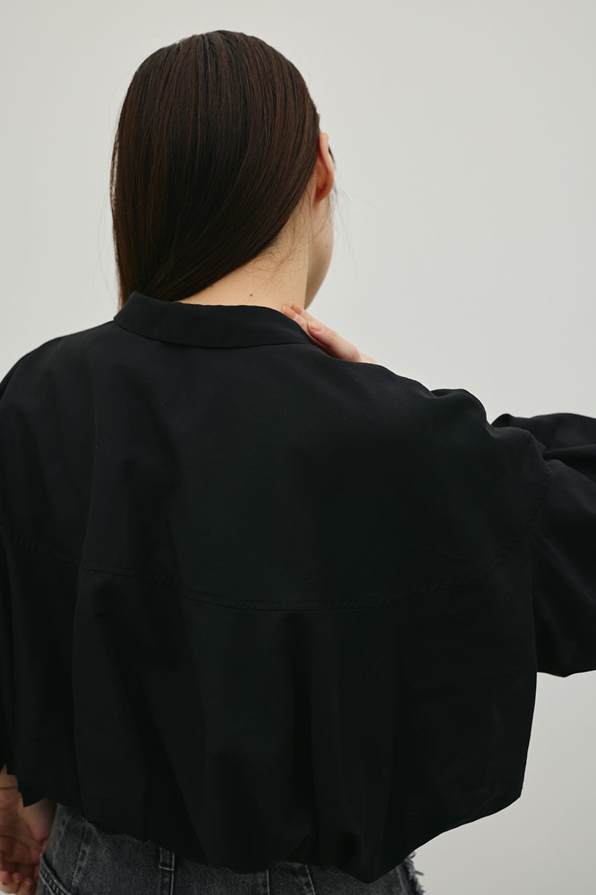バルーンスリーブシャツ BLK FREE