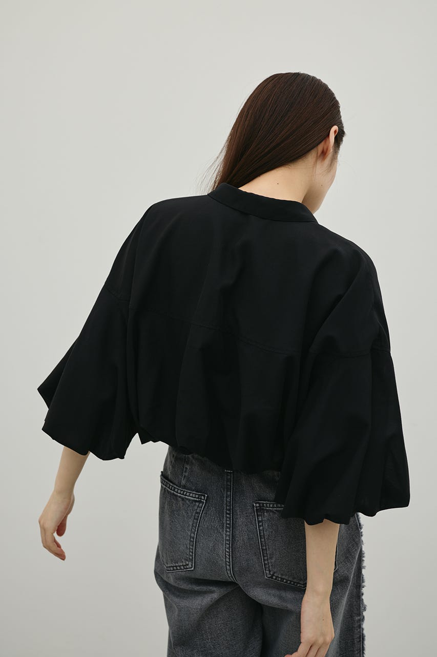 バルーンスリーブシャツ BLK FREE