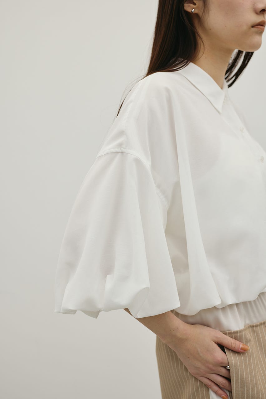 バルーンスリーブシャツ WHT FREE