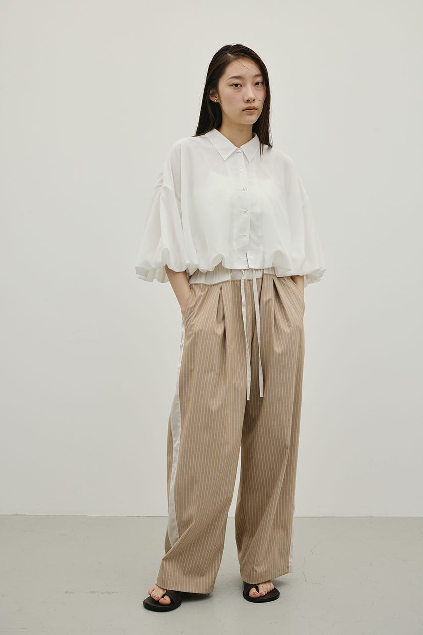 バルーンスリーブシャツ WHT FREE