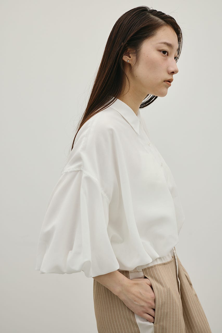 バルーンスリーブシャツ WHT FREE