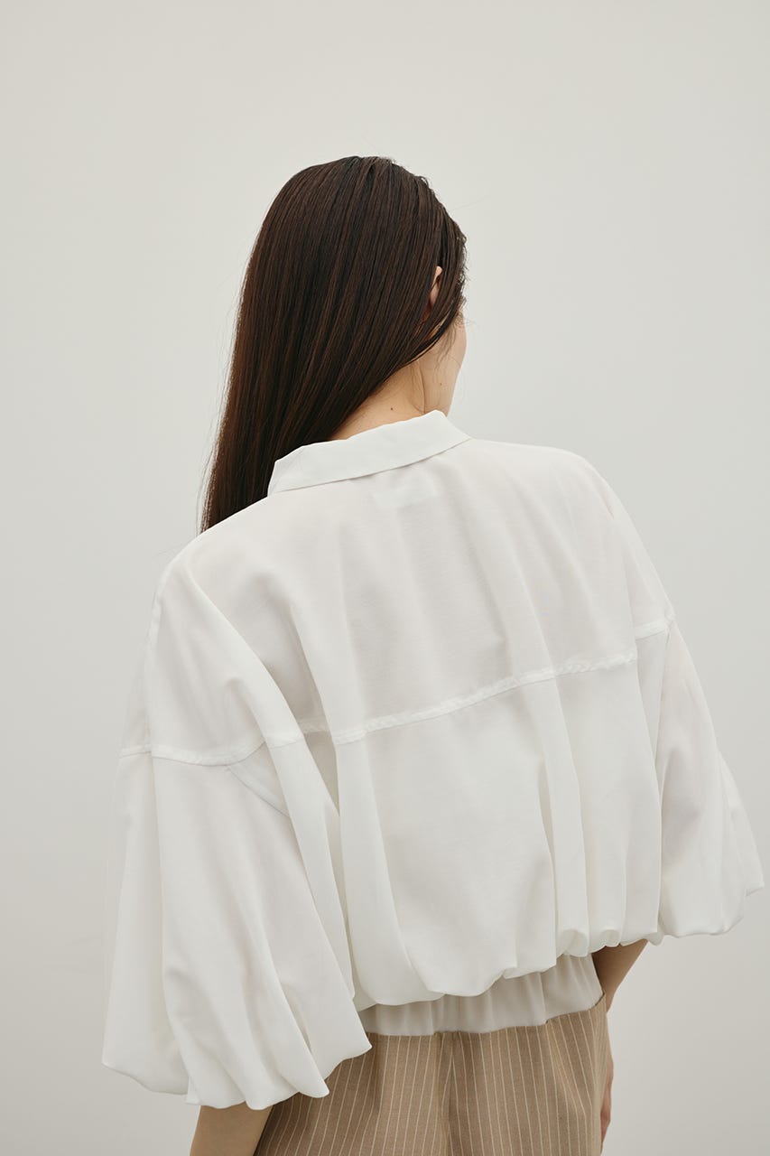 バルーンスリーブシャツ WHT FREE