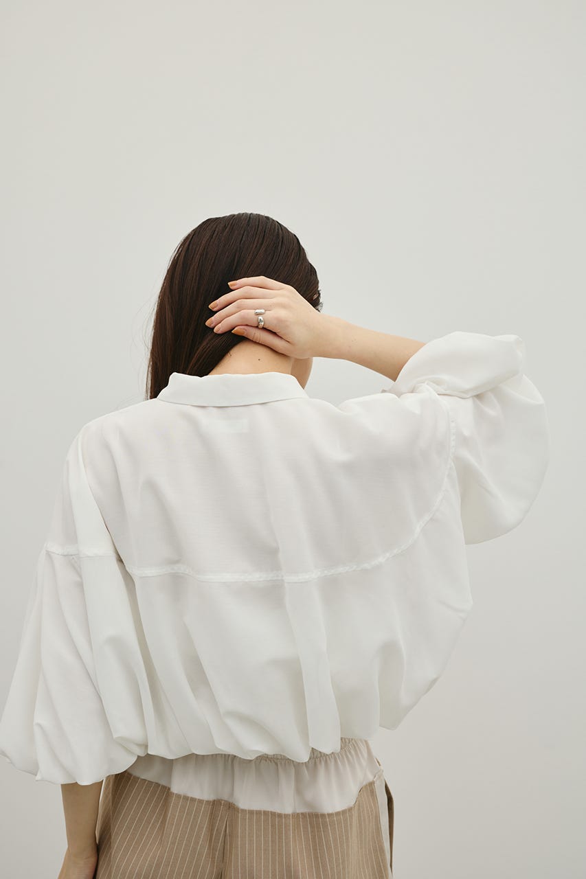 バルーンスリーブシャツ WHT FREE