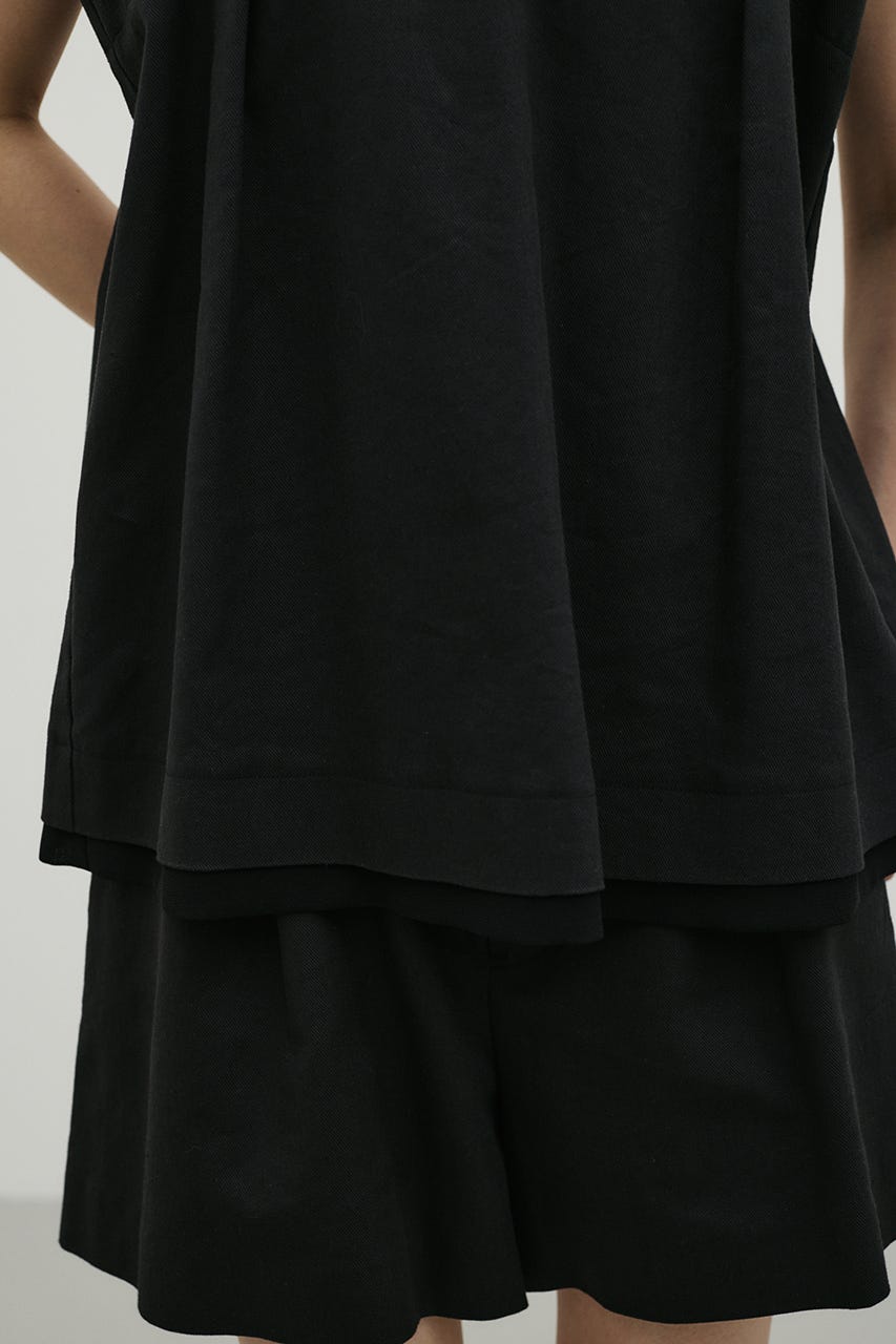 リネンミックスコンビネーションタンク BLK FREE