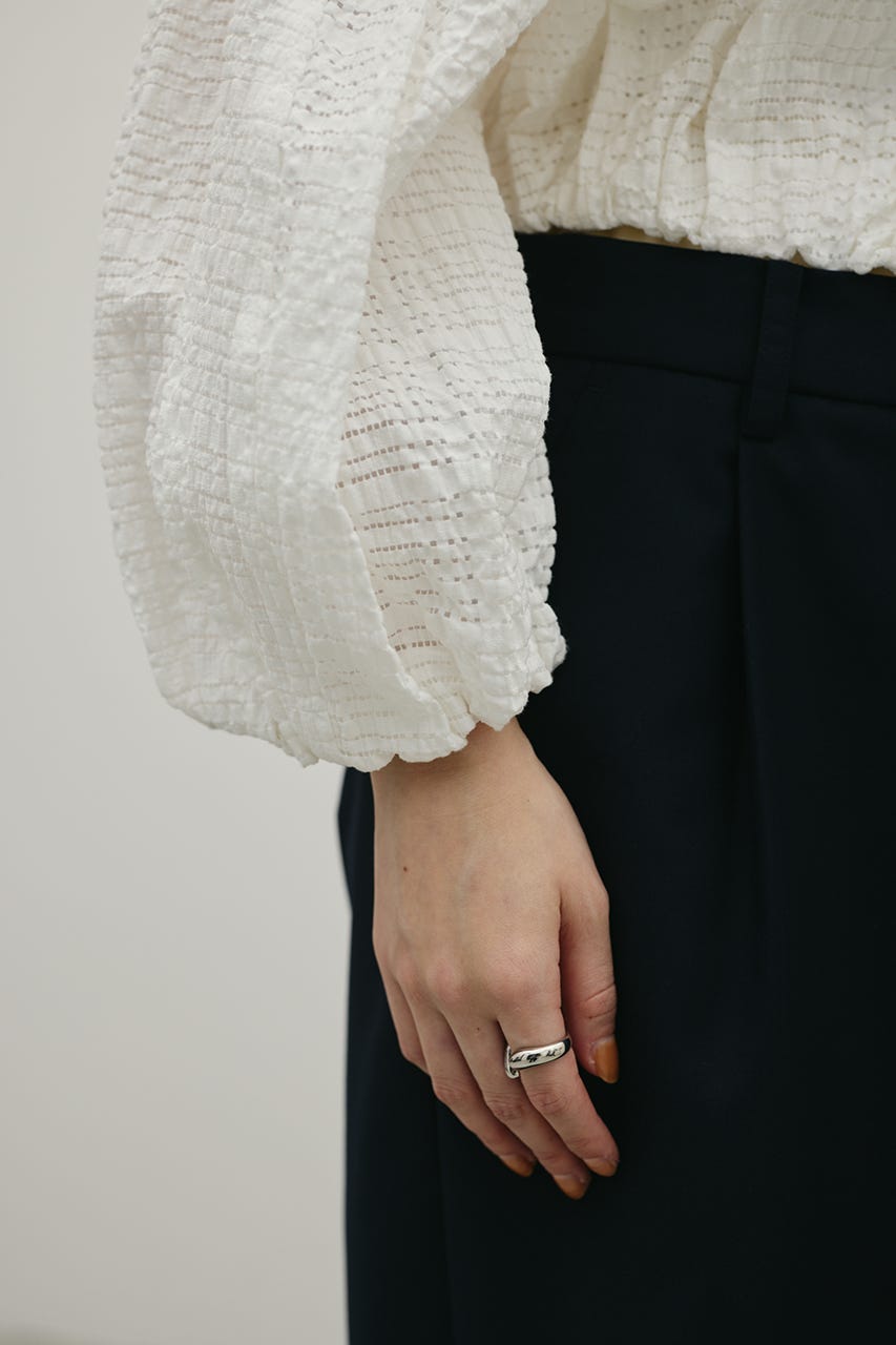 ボリュームスリーブレースブルゾン WHT FREE