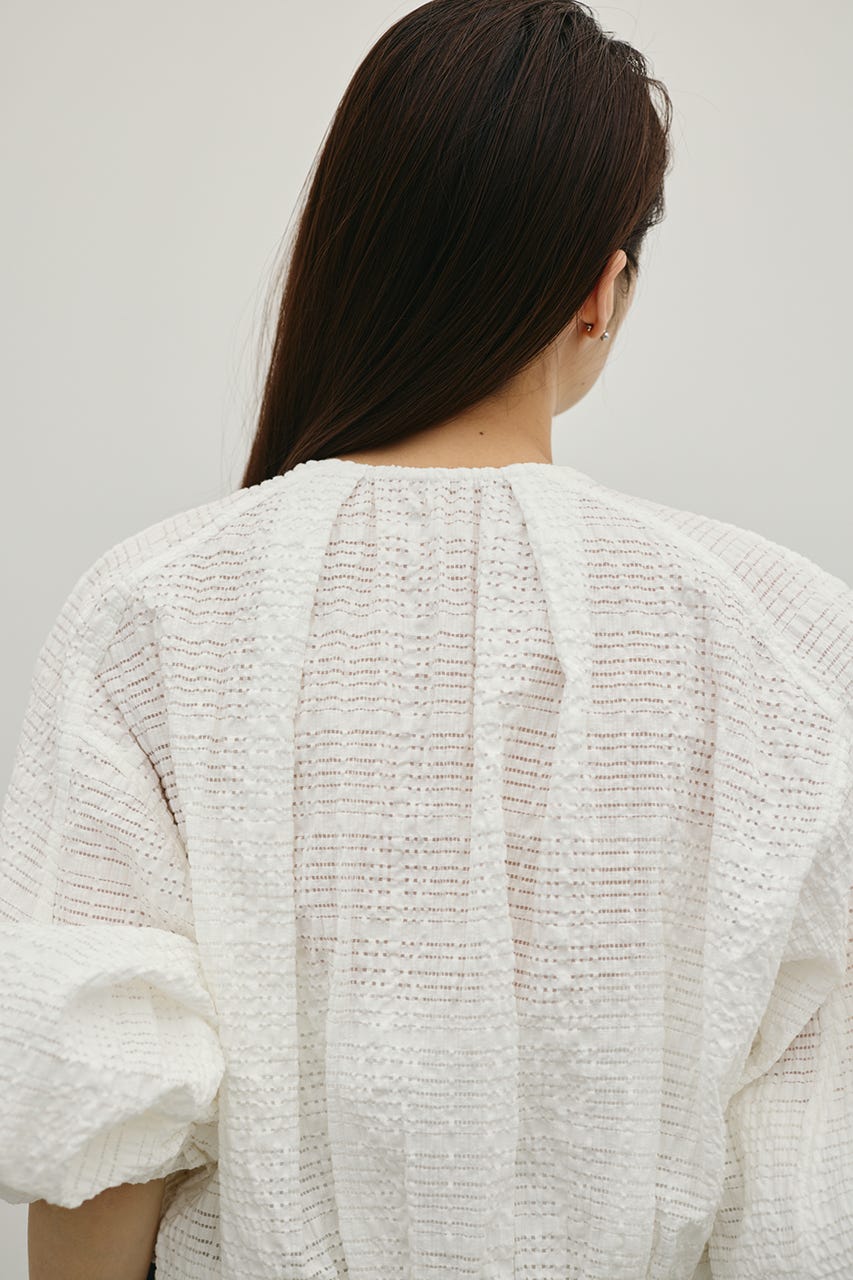 ボリュームスリーブレースブルゾン WHT FREE