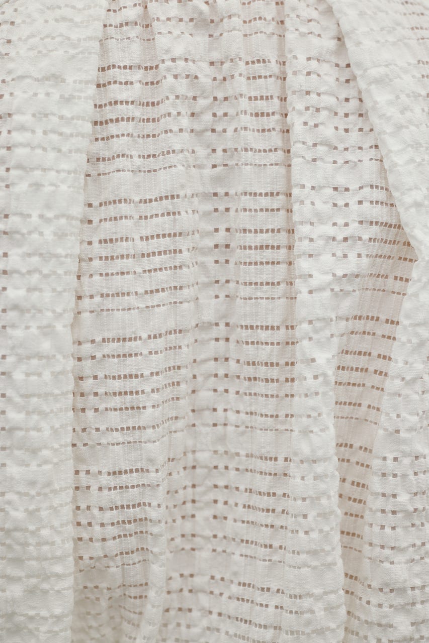 ボリュームスリーブレースブルゾン WHT FREE