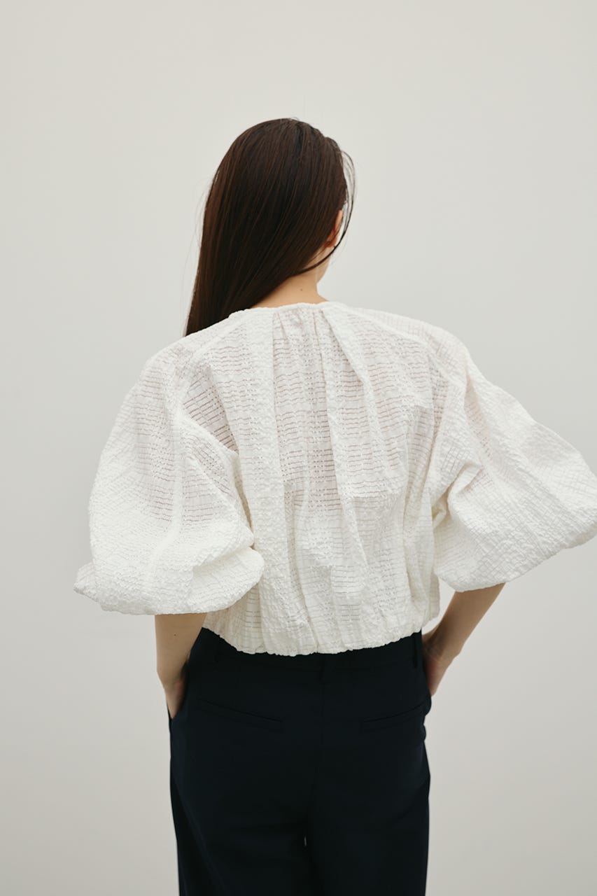 ボリュームスリーブレースブルゾン WHT FREE