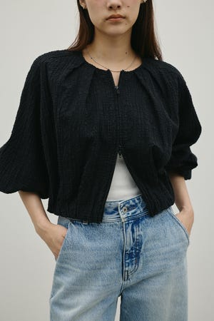 ボリュームスリーブレースブルゾン