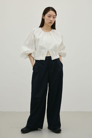 ボリュームスリーブレースブルゾン