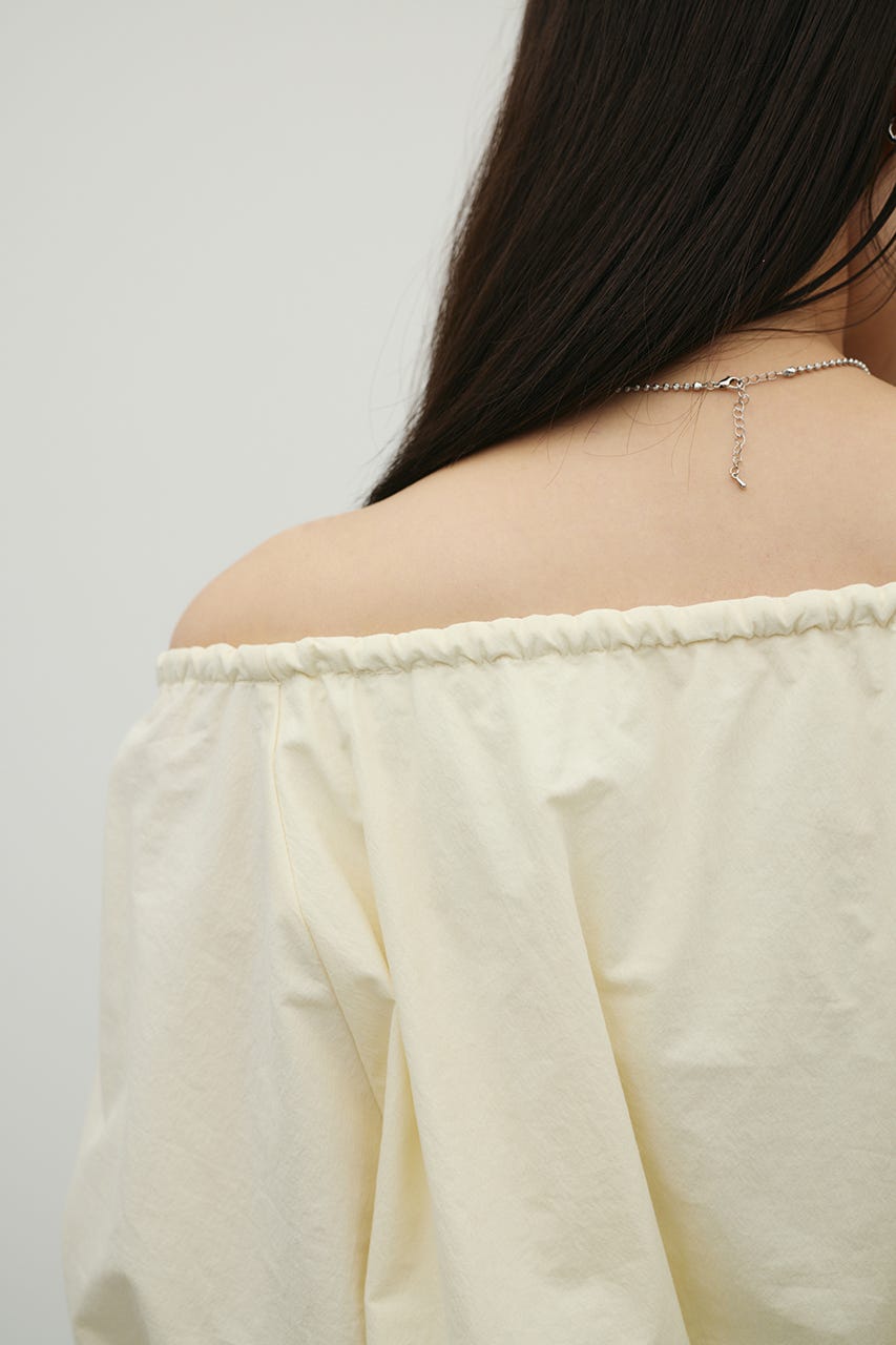 ランタンスリーブオフショルトップ YEL FREE