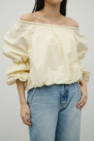 ランタンスリーブオフショルトップ