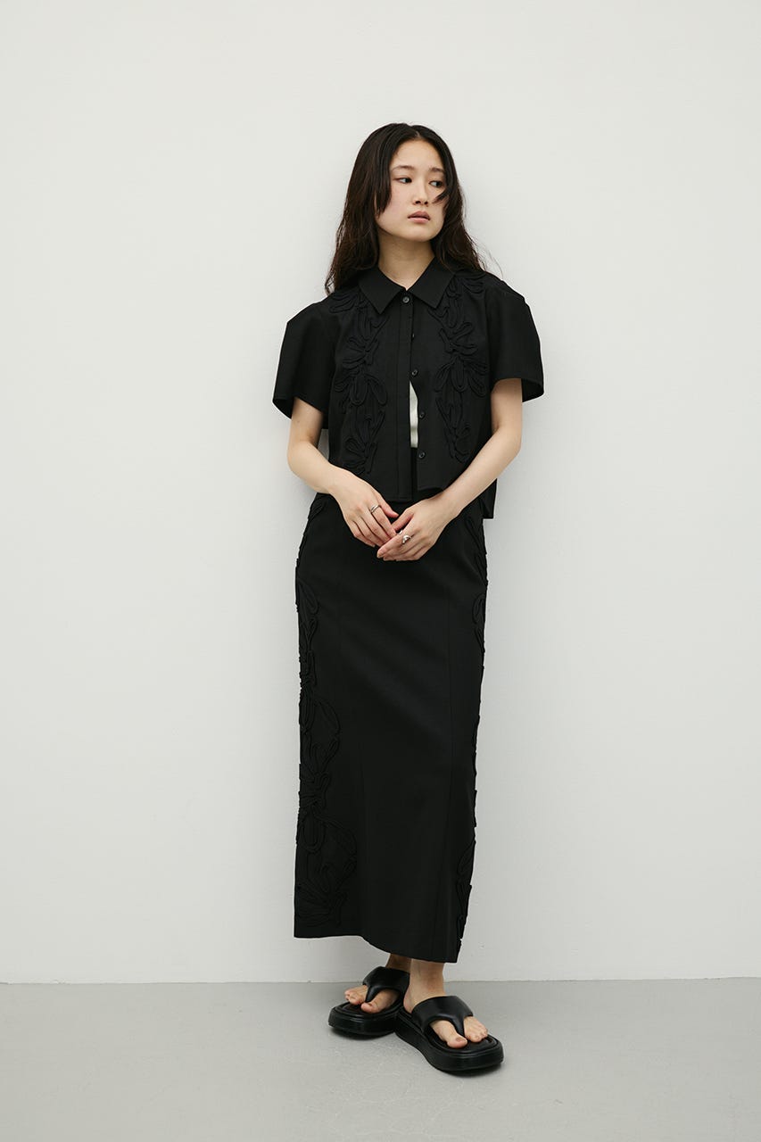 コードアクセントシャツ BLK FREE