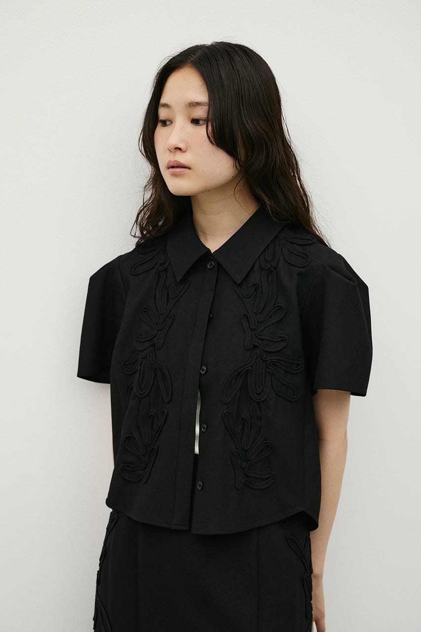 コードアクセントシャツ BLK FREE