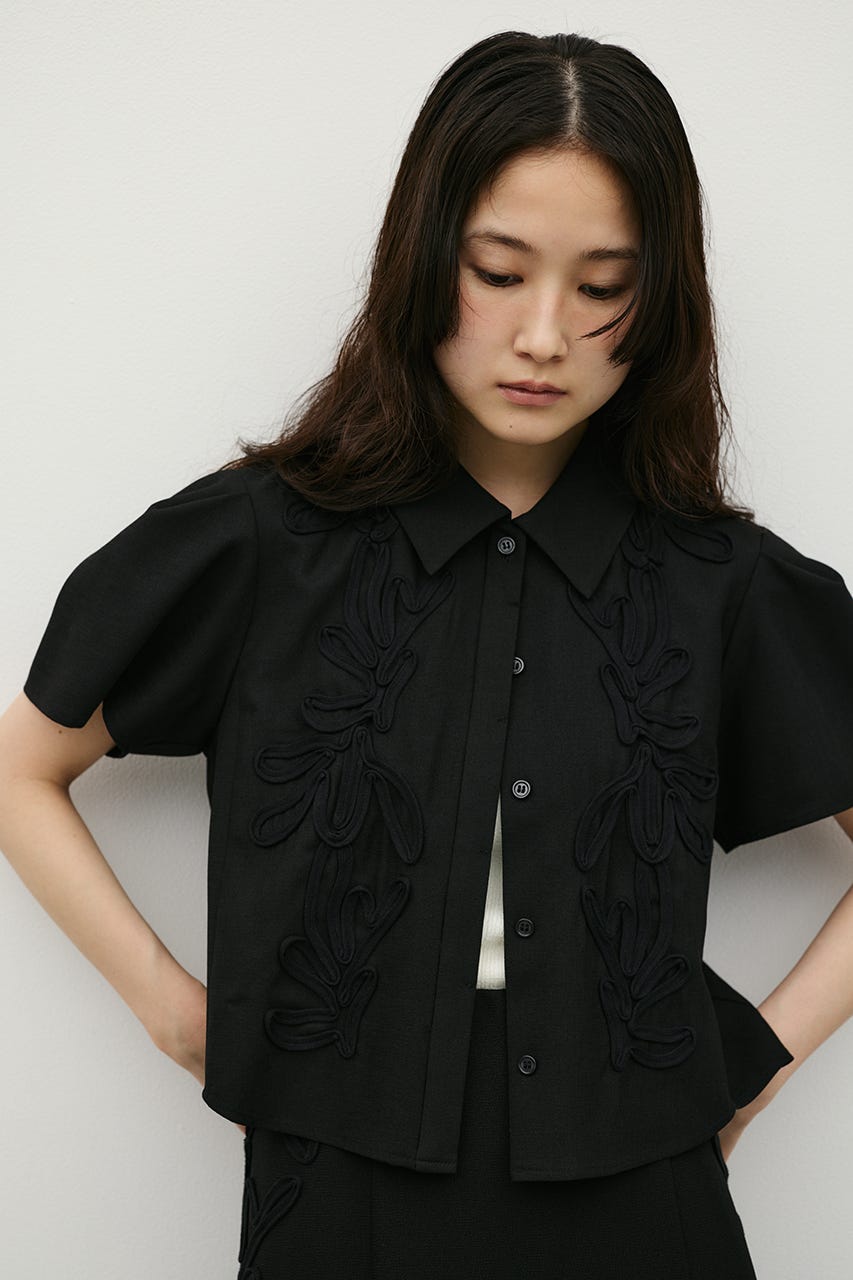 コードアクセントシャツ BLK FREE
